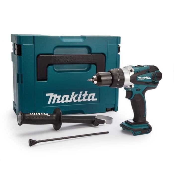 MAKITA 18 V Li-Ion Ø 13 mm boretrækker + Makpac DDF458ZJ kasse