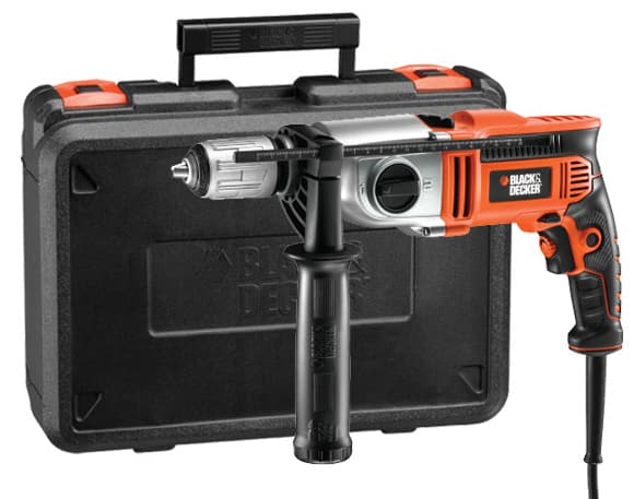 BLACK+DECKER KR1102K-QS - Hammerbor - 1110 W - 2 hastigheter - nøkkelfri borhylse 13 mm - 74 N·m