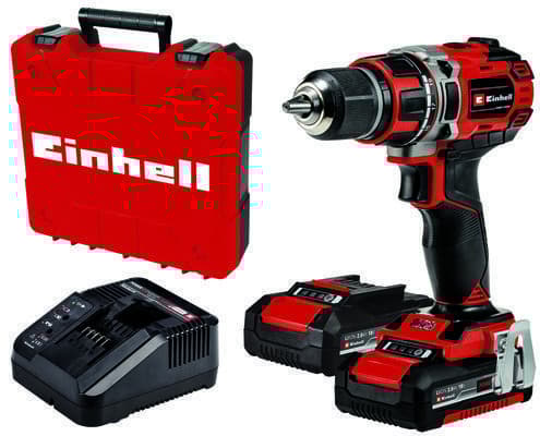 Einhell TE-CD 18/50 Li BL (2x2,0Ah), Boremaskin med pistolgrep, 1,3 cm, 1800 RPM, 500 RPM, 1800 RPM, 50 Nm
