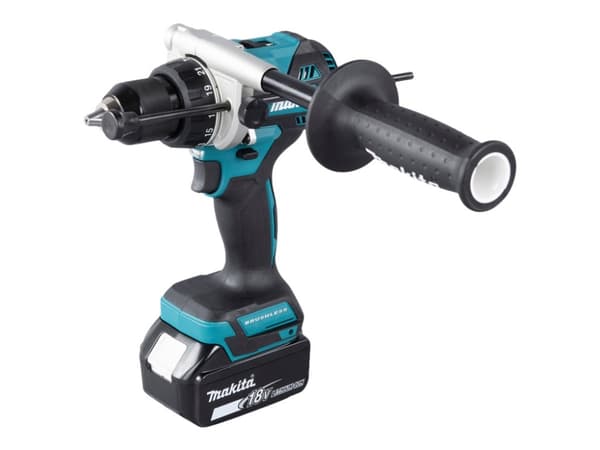Makita DHP486 - Hammerbor - trådløs - 2 hastigheter - nøkkelfri borhylse 13 mm - 130 N·m - 2 batterier - 18 V