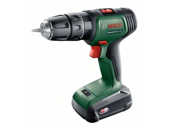 Bosch UniversalImpact 18 - Hammerbor/driver - trådløs - 2 hastigheter - nøkkelfri borhylse 10 mm - 34 N·m inkludert lader - 18 V