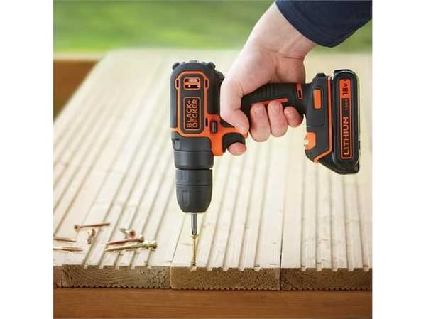Black & Decker BDCD18K-QW, Borr med pistolgrepp, 650 RPM, 2,5 cm, 650 RPM, 30 nm, 30 nm