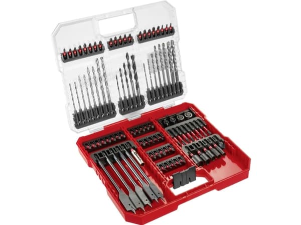 Einhell 49108798, Borr, Borrsats, 50 mm, Hårt träslag, Kalksten, Murverk, Plast, Ull, Kolstål, Röd, Silver