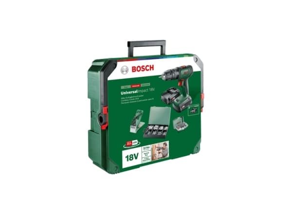 Bosch Universal Impact 18V, Boremaskin med pistolgrep, Nøkkelløs, 1 cm, 1450 RPM, 3 cm, 1 cm