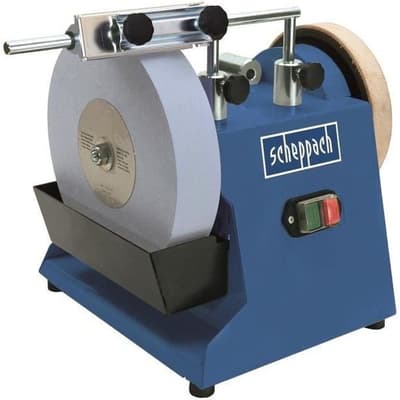 SCHEPPACH Vesiteroitin, varustettu 250 mm hiomalaikalla + sytyttimellä + teroituspastalla - Tiger 2500