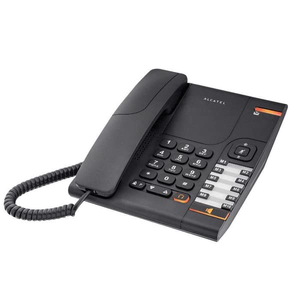 Alcatel Temporis Pro 380 sladdtelefon med hörlursuttag - Svart Svart