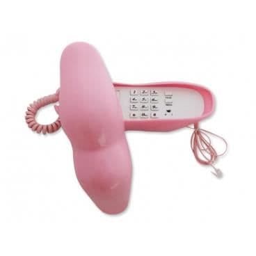 Telefon med sladd sensuell rosa fast mun ovanlig rolig originaldekoration.