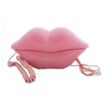 Telefon med sladd sensuell rosa fast mun ovanlig rolig originaldekoration.