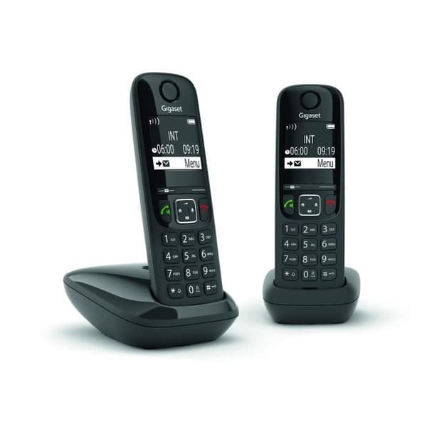 GIGASET fast telefon AS690 Duo Black