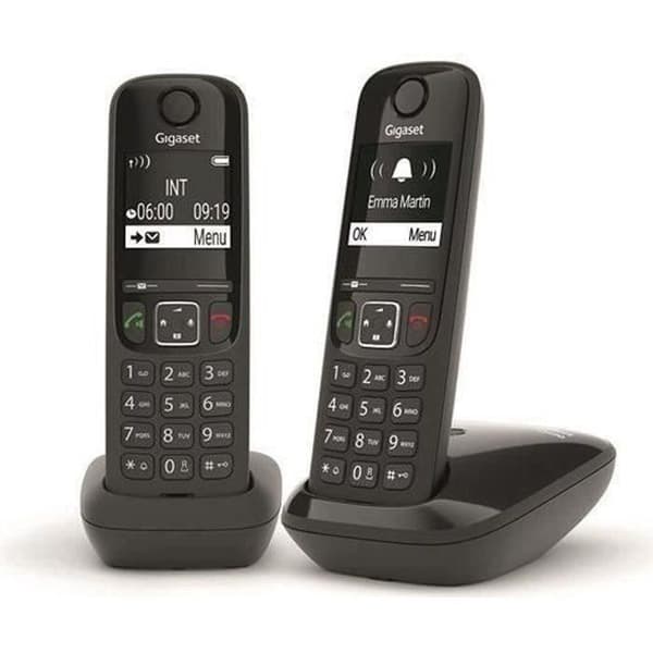 GIGASET fast telefon AS690 Duo Black