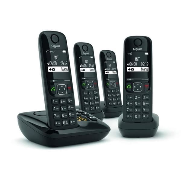 GIGASET fast telefon AS690 A Quattro Black
