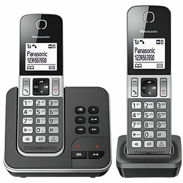 Langaton puhelin Panasonic KX-TGD322 Valkoinen Musta Musta/Harmaa