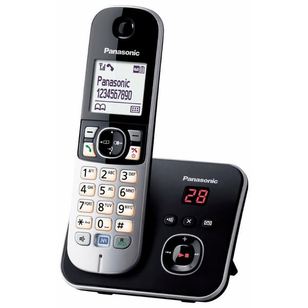 Trådløs telefon Panasonic KX-TG6821FRB Sort Grå Sort