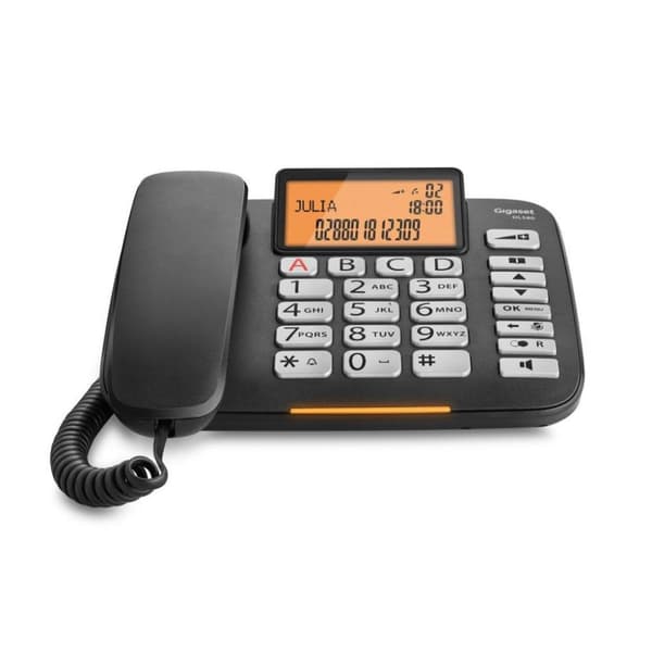 Gigaset Dl580 Big Button Phone Svart