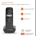 Miniatyrbild 2 av 2: AS690 Trio Svart fast telefon - GIGASET - Högpresterande HSP™ handsfree - Effektiv samtalsblockering