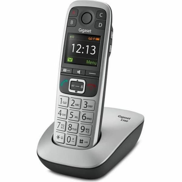 Trådløs telefon Gigaset E560 Sort/Sølvfarvet Sølvfarvet Sort, Sølv