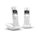 Miniatyrbillede 1 af 2: Trådløs telefon Gigaset AS690 Duo Hvid