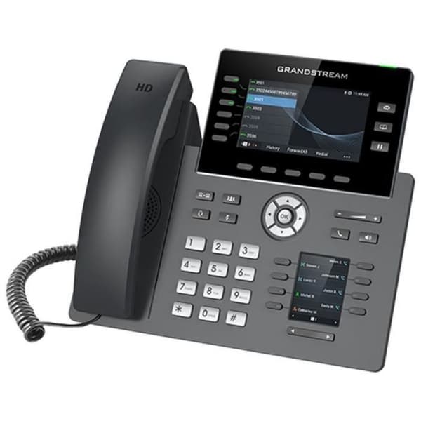 GRANDSTREAM TELEFON IP POE MED WIFI BLU - 6 SIP-konton / LCD-skärm 4,3 / 10 knappar - 6947273702955 Svart