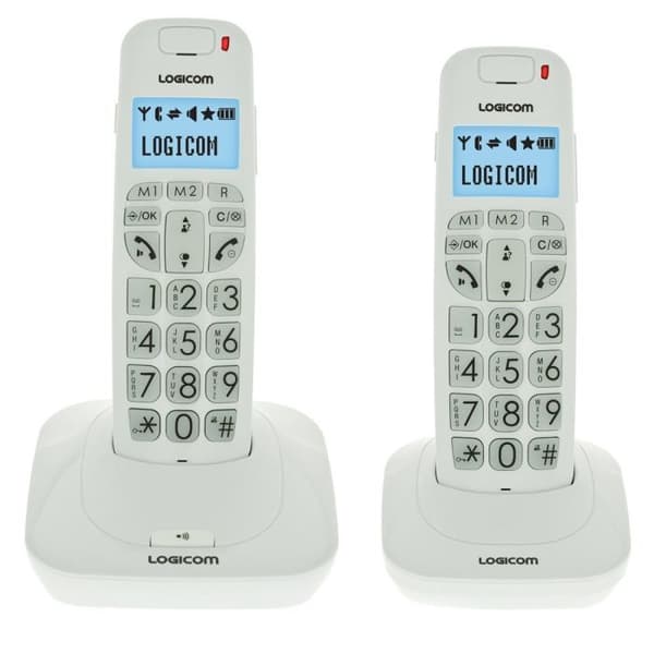 Logicom Confort 250 Duo Trådlös telefonsvarare Svart Senior