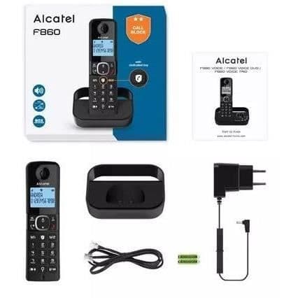 Fast trådlös telefon - ALCATEL - F860 solo svart - Utan telefonsvarare