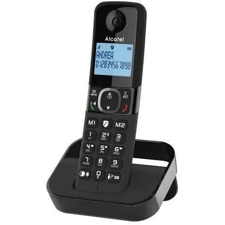 Fast trådlös telefon - ALCATEL - F860 solo svart - Utan telefonsvarare