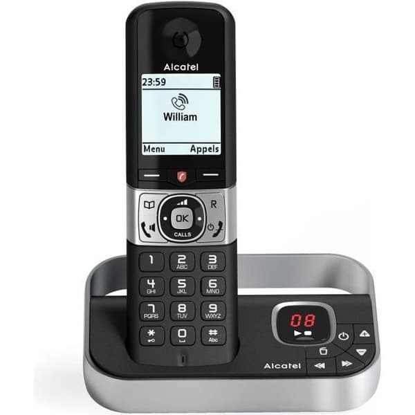 ALCATEL F890 RÖST Svart, Silver