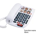 Miniatyrbild 3 av 5: Alcatel TMax 10 senior sladdtelefon - 6 direktminnen med foto - Handsfree-funktion - Vit