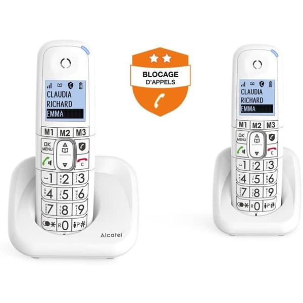 Alcatel XL785 Voice Duo Vit sladdlös fast telefon Vit