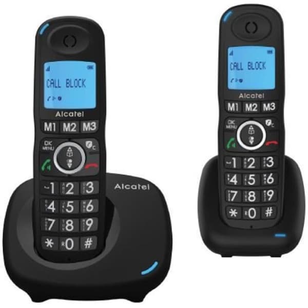 Trådlös telefon - ALCATEL - Dect Xl535 Duo - Svart - DECT - Hemanvändning Svart