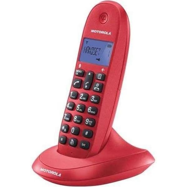 Motorola sladdlös telefon C1001 Cherry Red