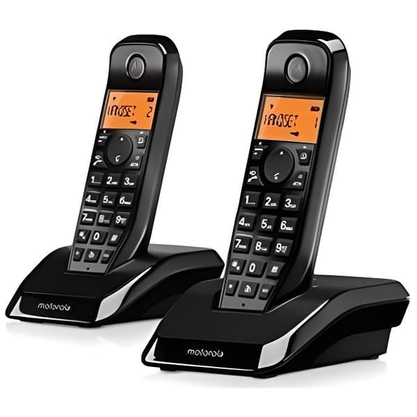 Motorola S1202 Duo fast telefon Svart Vit - - Svart, Vit