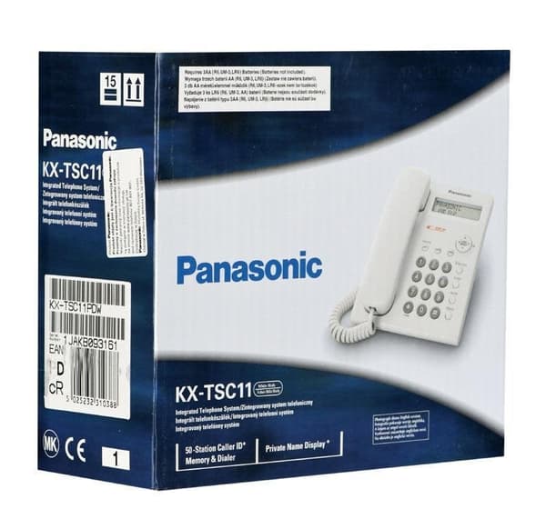 Panasonic KX-TSC11 DECT telefon Vis nummer Hvid