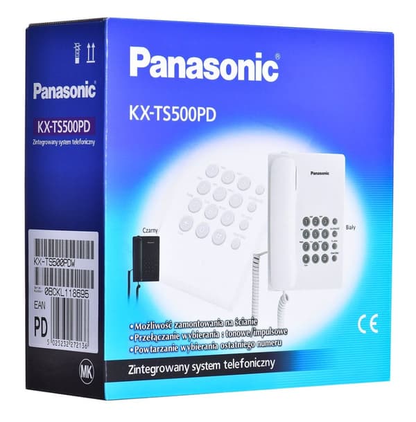 Panasonic KX-TS500PDW telefon Analog telefon Vit