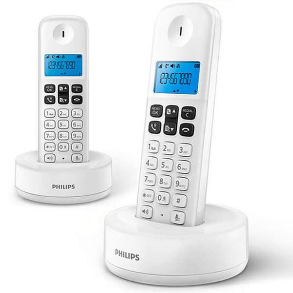 Trådløs telefon Philips D1612W/34 Blå Hvid Sort Hvid