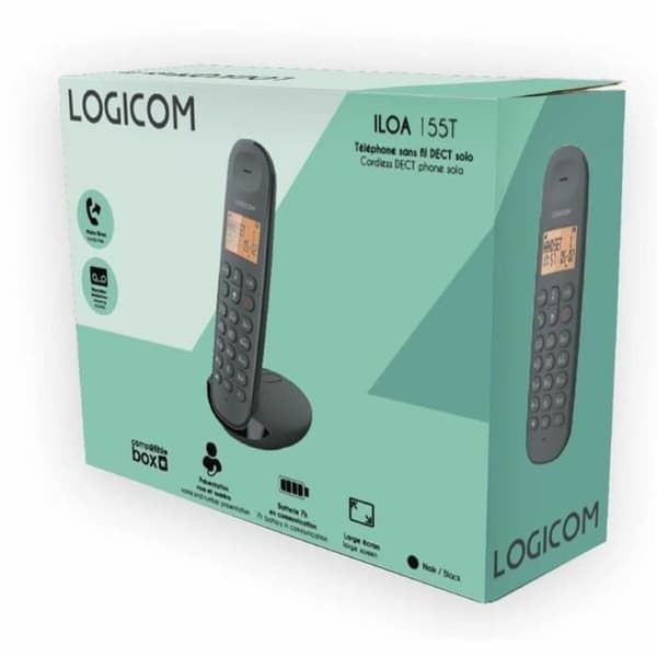 Fastnettelefon Logicom DECT ILOA 155T SOLO Sort