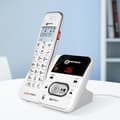 Miniatyrbild 4 av 4: Förstärkt sladdlös senior fast telefon med SOS Medallion Geemarc vit telefonsvarare