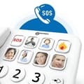 Miniatyrbild 3 av 4: Senior Fast telefon Förstärkt Justerbara fotoknappar PhotoPhone 110 Geemarc Vit