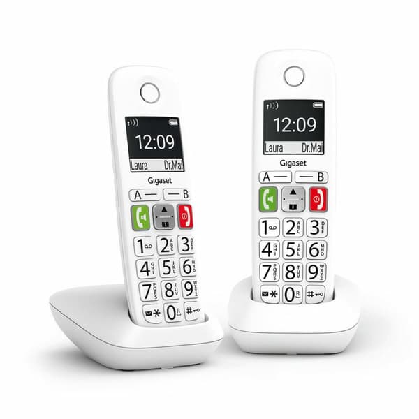 Trådløs telefon Gigaset E290 Hvid Sort Hvid
