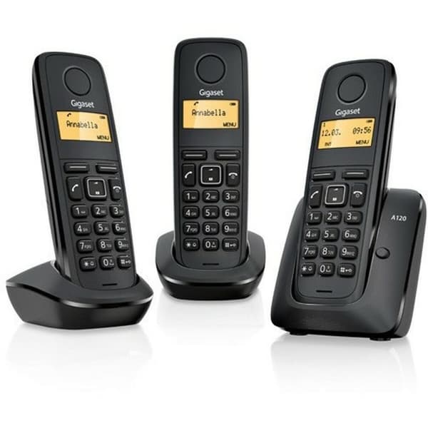 Trådløs telefon Gigaset A170 TRIO 1,5" Sort Sort