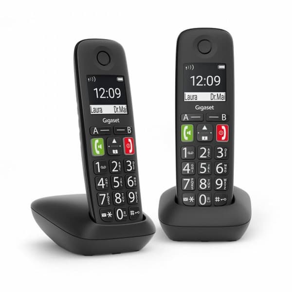 Trådløs telefon Gigaset E290 Duo Sort