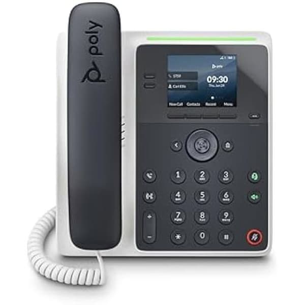 Poly Edge E100 IP-Telefon: Professionell kommunikation omdefinieras - klart ljud, användbarhet och pålitlig prestanda för din Svart