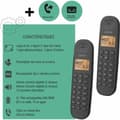 Miniatyrbillede 6 af 6: Fastnettelefon Logicom DECT ILOA 255T DUO Sort