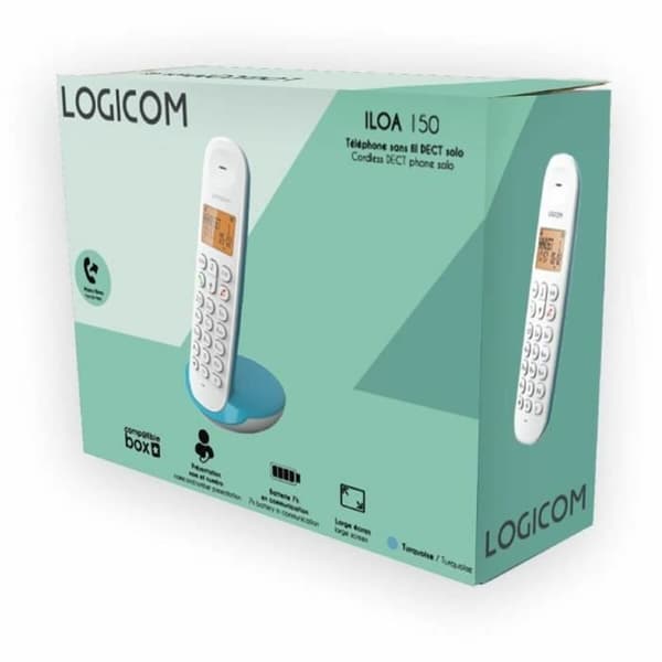 Lankapuhelin Logicom DECT ILOA 150 SOLO Turkoosi