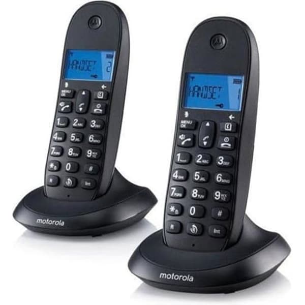 MOTOROLA C1002 CB+ DECT Telefon Svart Duo