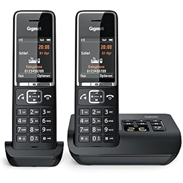 Gigaset Comfort 550A Duo Trådlös telefonsvarare Headsetanslutning Svart