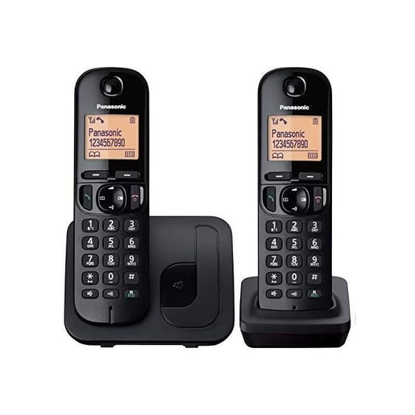 Panasonic trådlös fast telefon med LCD-skärm, nummerpresentation, telefonbok med 50 nummer, Navi Key