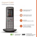 Miniatyrbild 5 av 7: Trådlös fast telefon - GIGASET CL 660 Duo Antracit - Bakgrundsbelyst färgskärm - 400 kontaktkatalog