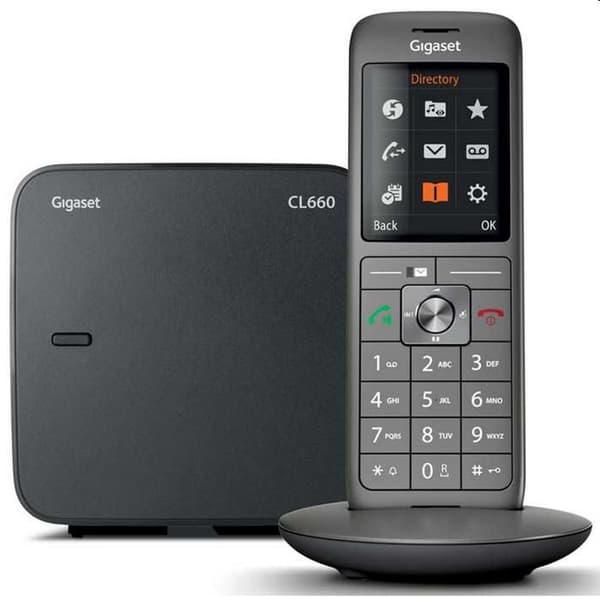 Trådlös fast telefon - GIGASET CL 660 Duo Antracit - Bakgrundsbelyst färgskärm - 400 kontaktkatalog