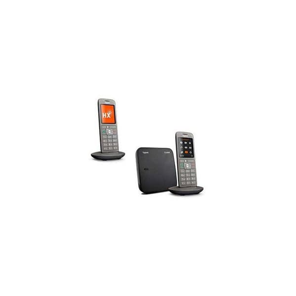 Trådlös fast telefon - GIGASET CL 660 Duo Antracit - Bakgrundsbelyst färgskärm - 400 kontaktkatalog Grå
