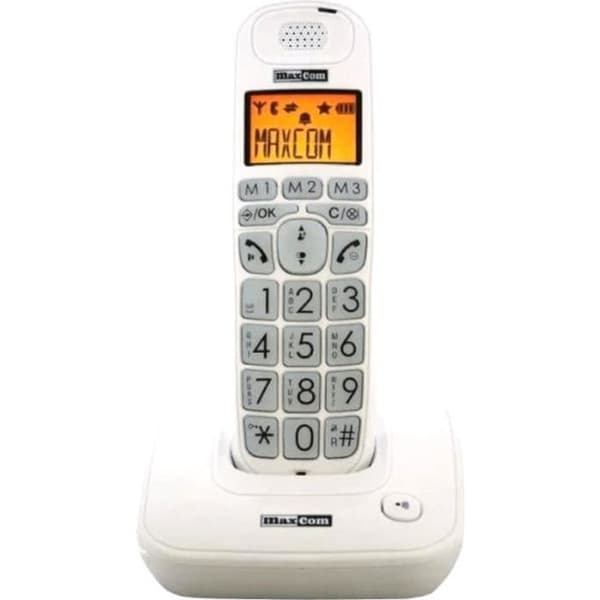 Fast telefon för senior med stora knappar, Maxcom MC6800 Vit Vit